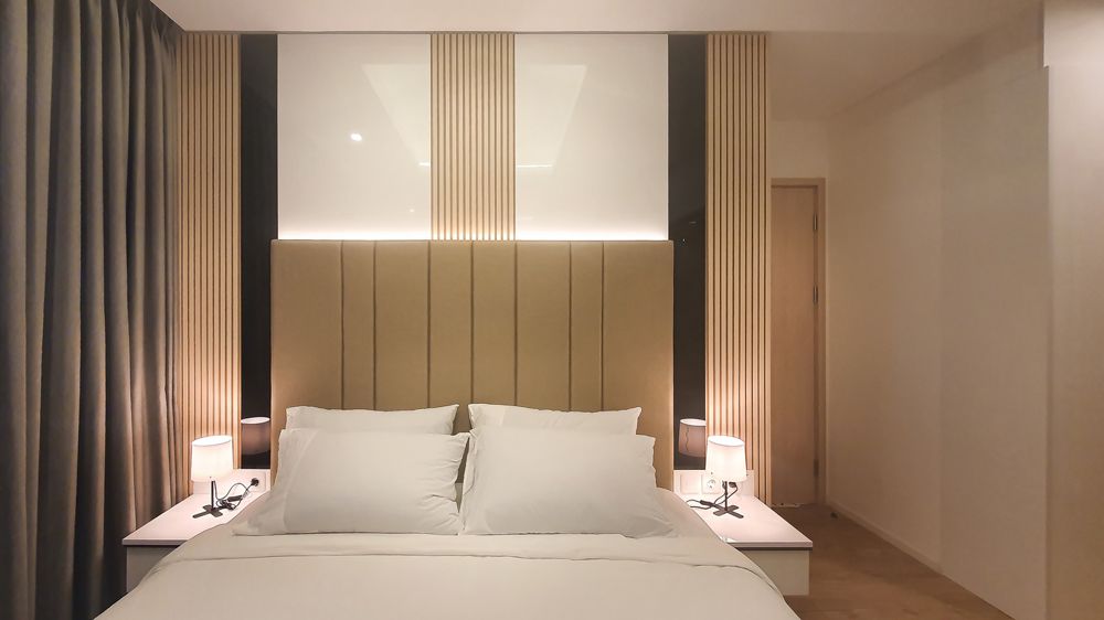 A Modern Oasis in South Quarter: A Metric Interior Design (Master Bedroom) — view 3