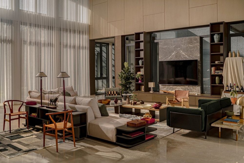 Modern Luxury Living Room with Warm Contemporary Ambience