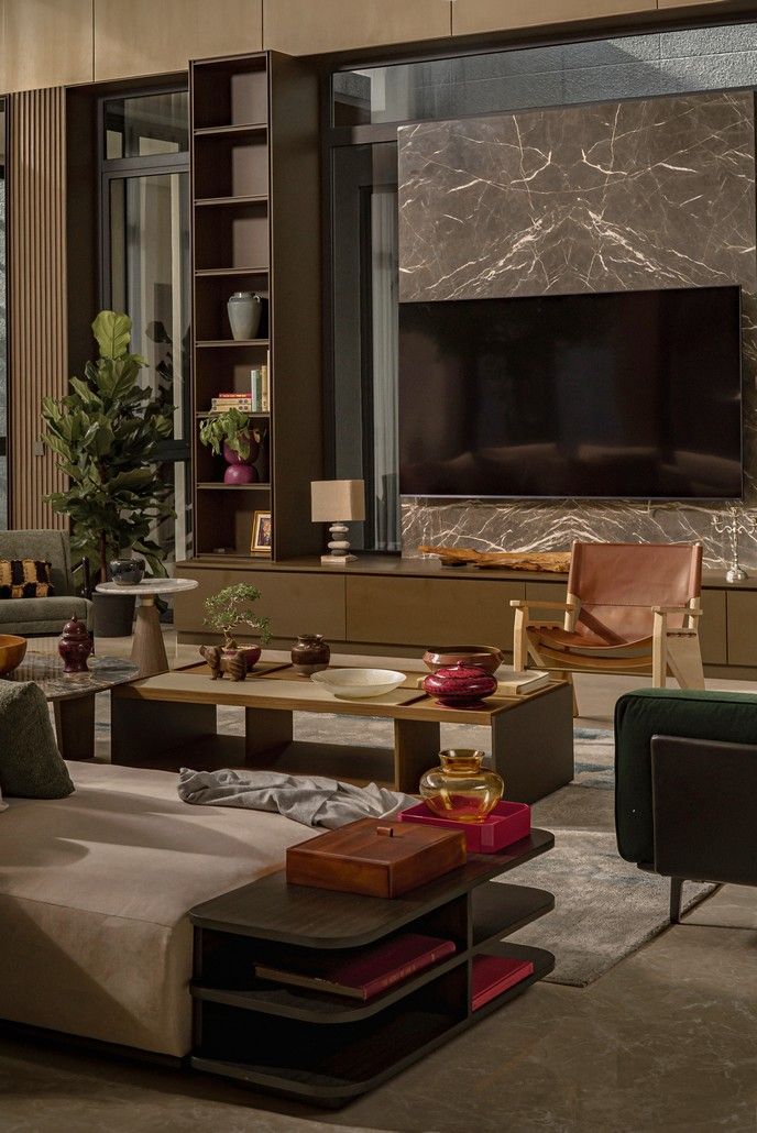 Modern Luxury Living Room with Warm Contemporary Ambience — view 2